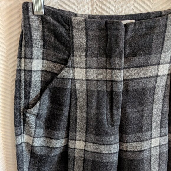 Aritzia Wilfred Wool Cashmere blend Grey Chambery Check Pant Plaid Size 4 - Picture 4 of 11